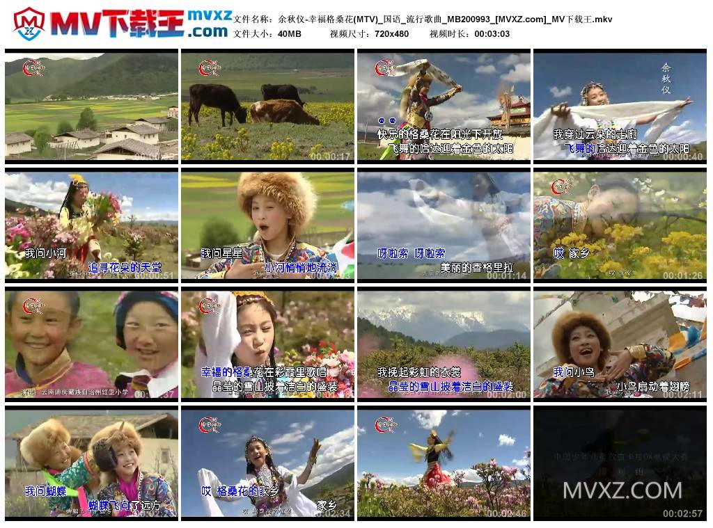 余秋仪-幸福格桑花(MTV)_国语_流行歌曲_MB200993